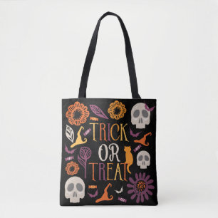 Bolso De Tela Diseño de patrones de Halloween elegantes o trucos