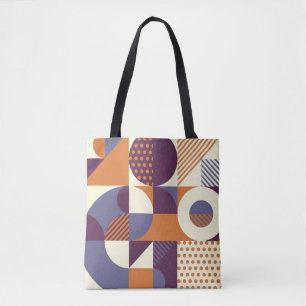 Bolso De Tela Diseño de patrones geométricos de estilo retro