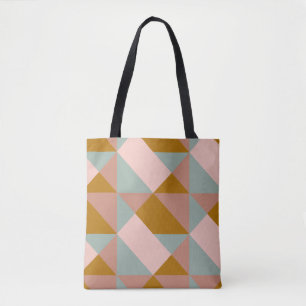 Bolso De Tela Diseño de patrones geométricos en color pastel de