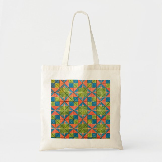 Bolso De Tela Diseño de patrones geométricos Nº 2 (Team Meta) (Frente)