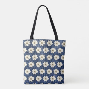 Bolso De Tela Diseño de patrones Golden Floral Verde azulado