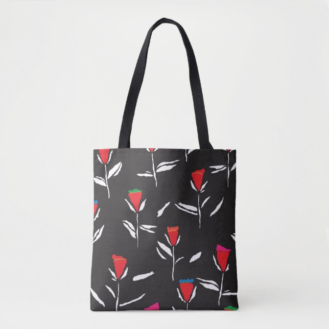Bolso De Tela Diseño de patrones impecable con flujo estilizado  (Anverso)