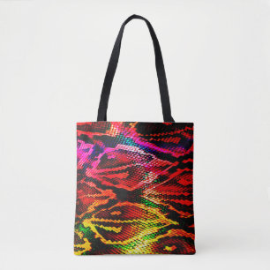 Bolso De Tela Diseño de patrones vivos y coloridos, hecho con ab