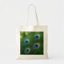 Diseño de pavo real Tote Bag
