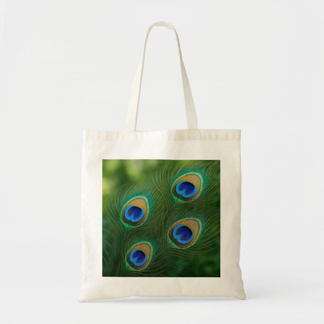 Bolso De Tela Diseño de pavo real Tote Bag (Frente)