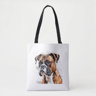 Bolso De Tela Diseño de perro fotográfico portátil Boxer Buddy