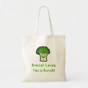 Bolso De Tela Diseño de Personalizado Cute Broccoli Pun