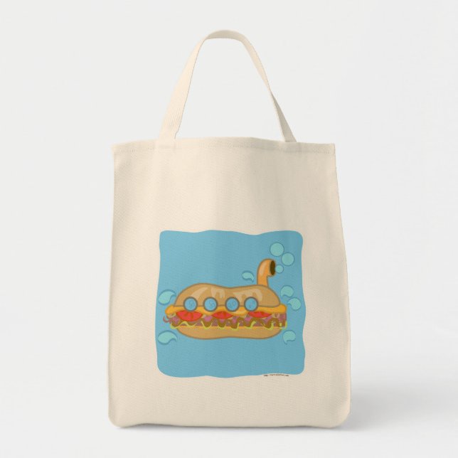 Bolso De Tela Diseño de Personalizado retro Sub Sandwich (Frente)