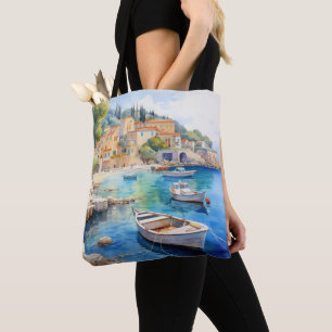 Bolso De Tela Diseño de pintura al aceite de los paisajes marino