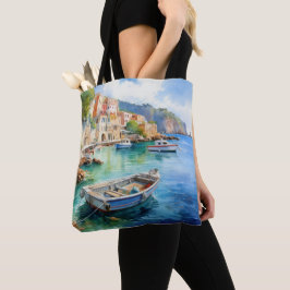 Bolso De Tela Diseño de pintura al aceite de los paisajes marino