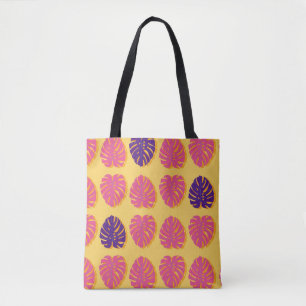 Bolso De Tela Diseño de plantas tropicales sin foco Monstera Haw