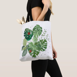 Bolso De Tela Diseño de primavera de hojas verdes - Minimalista
