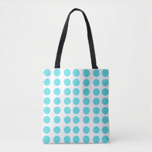 Bolso De Tela Diseño de puntos Aqua Polka