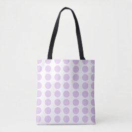 Bolso De Tela Diseño de puntos de polka de lavanda