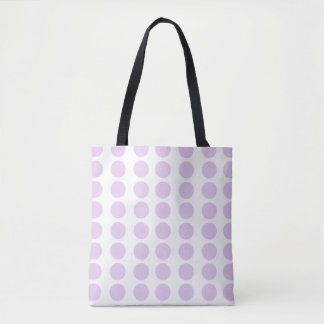 Bolso De Tela Diseño de puntos de polka de lavanda