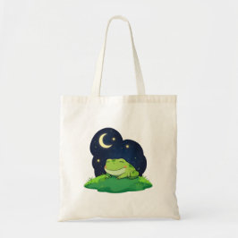 Bolso De Tela Diseño de rana adorable mirando estrellas Kawaii c