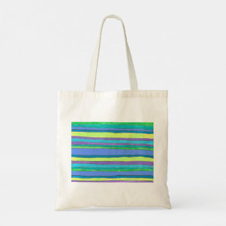 Bolso De Tela Diseño de rayas coloridas pintadas a mano