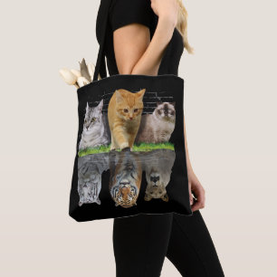 Bolso De Tela Diseño de regalo de reflexión de gato divertido