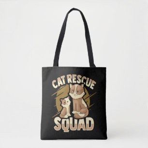 Bolso De Tela Diseño de rescate de gatos de rescate animal para