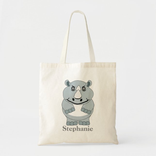Bolso De Tela Diseño de Rinoceronte (Frente)