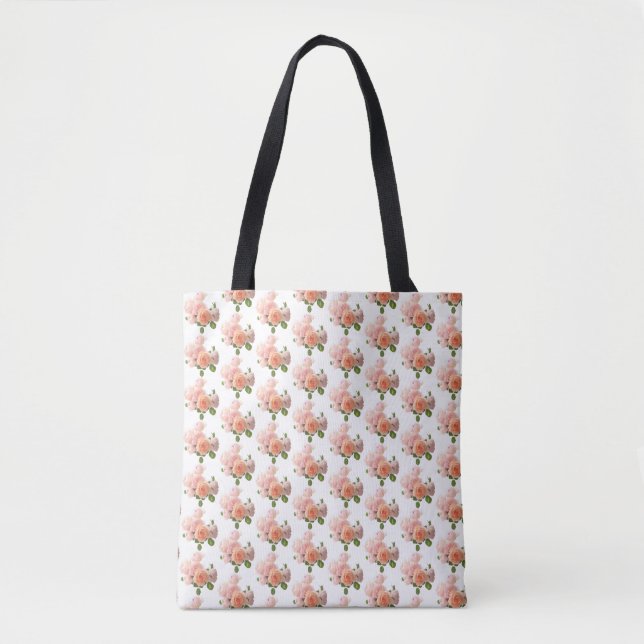 Bolso De Tela Diseño de Rosas personalizados modernos y elegante (Anverso)