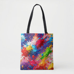 Bolso De Tela Diseño de salpicaduras de pintura húmeda colorida