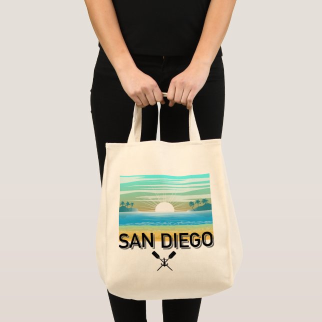 Bolso De Tela Diseño de San Diego - Tote de comestibles (Anverso (producto))