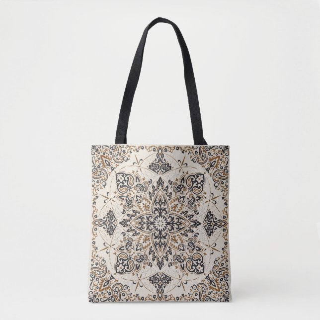 Bolso De Tela Diseño de seda impreso Paisley Bandana (Anverso)