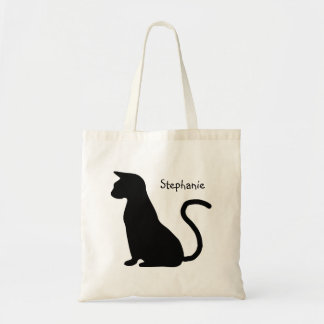 Bolso De Tela Diseño de silueta de gato