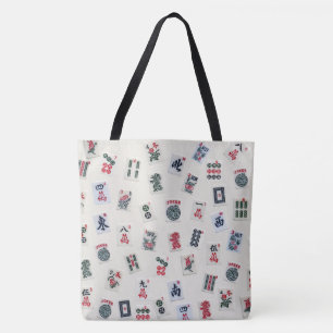 Bolso De Tela Diseño de símbolos de fichas de juegos de MahJon
