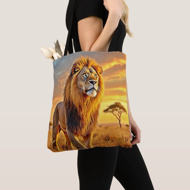 Bolso De Tela Diseño de Sunset de Lion King Savanna (Detalle)
