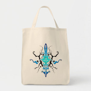 Bolso De Tela Diseño de tatuaje tribal de máscara abstracta - az