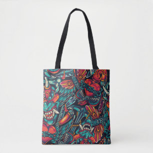 Bolso De Tela Diseño de tatuajes retro