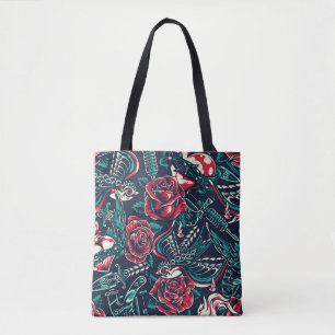Bolso De Tela Diseño de tatuajes retro