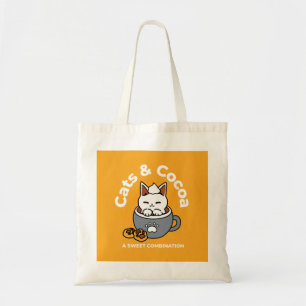 Bolso De Tela Diseño de tazas navideñas con acogedoras galletita