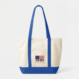 Bolso De Tela Diseño de teclado de piano de bandera estadouniden