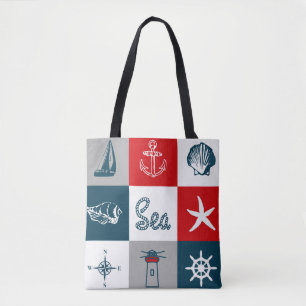 Bolso De Tela Diseño de temática náutica