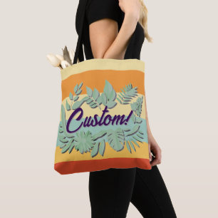 Bolso De Tela Diseño de texto colorido y vibrante