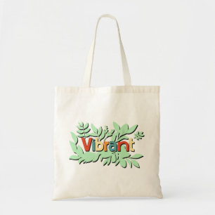 Bolso De Tela Diseño de texto colorido y vibrante