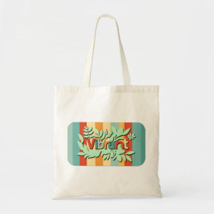 Bolso De Tela Diseño de texto colorido y vibrante