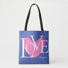 Bolso De Tela Diseño de texto de AMOR a la tipografía moderna