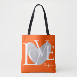 Bolso De Tela Diseño de texto de AMOR a la tipografía moderna