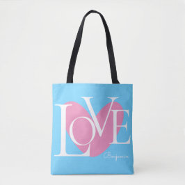 Bolso De Tela Diseño de texto de AMOR a la tipografía moderna