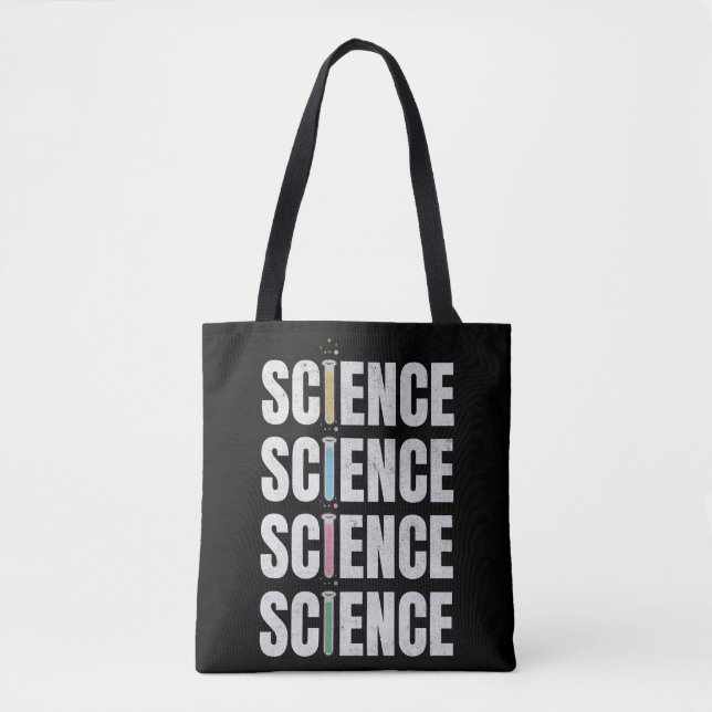 Bolso De Tela Diseño de texto de ciencia (Anverso)