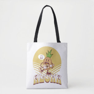 Bolso De Tela Diseño de texto de estilo retro "Aloha"