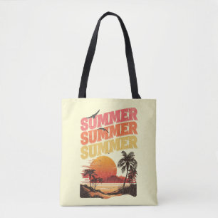 Bolso De Tela Diseño de texto de verano