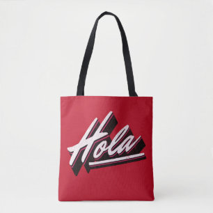 Bolso De Tela Diseño de texto Hola
