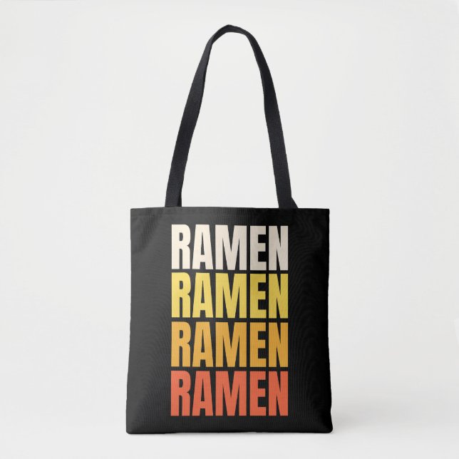 Bolso De Tela Diseño de texto Ramen (Anverso)