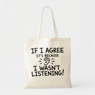 Bolso De Tela Diseño de tipografía de cita divertida