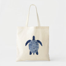 Diseño de tortuga marina en índigo